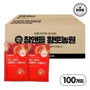 참앤들황토농원 NFC 100갈아만든 토마토즙 100포(실속포장)