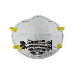 3M 8210 미립자 N95 일회용 20개 팩 NIOSH 승인 2스트랩 컵 스타일 디자인 가벼운 쿠셔닝 코 폼 포함