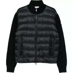(당일) 25FW 몽클레어 로고 패치 블랙 패딩 가디건 K2091 9B00051 M4281 999