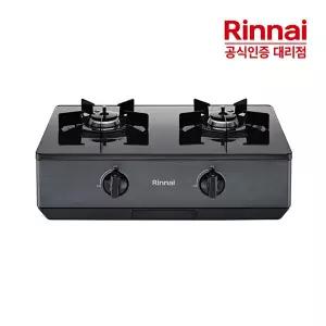 [전국설치] 린나이 2구 가스레인지 전면AA건전지 새틴티타늄 HY