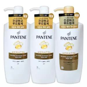 팬틴 극손상 샴푸2개+컨디셔너1개 750ml