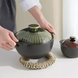 리한 라인팟 무균열 뚝배기 3호 16cm 그린