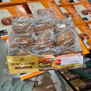 코스트코빵 신라명과 참깨 햄버거빵 70g 18개 수제 버거 번 매장용 코스트코햄버거