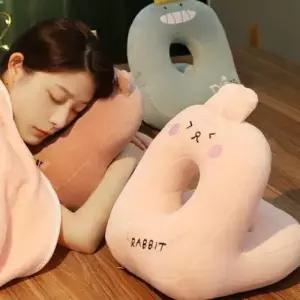 사무실 책상 낮잠 베개 엎드려 자는 얼굴 쿠션 배게 WFJ8GVB
