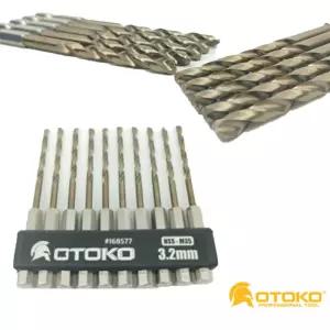 써스기리 스텐드릴날 코발트길이 SUS 전동공구 HSS 비트 M35 3.2mm 10pcs+1