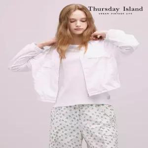 써스데이아일랜드Thursday Island 라운드넥 스트링 집업 점퍼T244MJP236W2614318