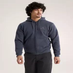 아크테릭스 엠블럼 플리스 풀-짚 후디 남성
