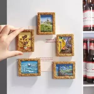 3D 명화 냉장고 마그넥티 스티커 장식소품 기념품 WFJBTQE