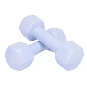 덤벨 PVC 뷰티 육각덤벨 3kg x 2개 세트 (스카이블루) [BRX87851]