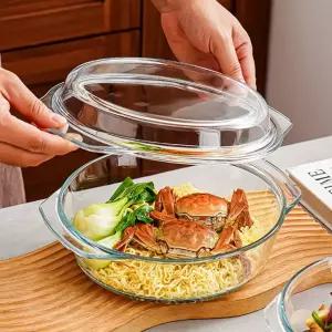 전자레인지 오븐용기 찜기 원형 4size 유리 내열
