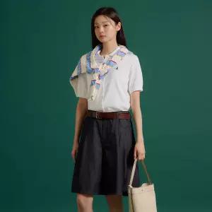 [백화점 정품] 빈폴 25SS [SS26]스커트라이크 데님 반바지 - 네이비 BF6525C76R