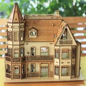 목재퍼즐 목재입체퍼즐 목재모형 Town Laurel Home 3D [a702152]