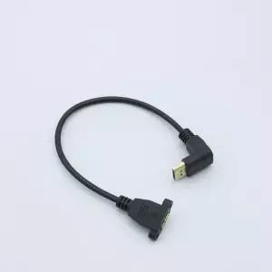 모니터 케이블 HDMI 젠더 분배기 DVI 판넬형 30cm 디스 포트 연장 하향꺾임