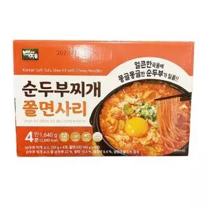 백제 순두부찌개 쫄면사리 410g x 4개 pp56896