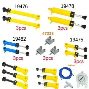 MOC 기술 공압 펌프 호스 벽돌 공기 탱크 막대 퍼터 소형 6L V2 강화 실린더 Leduo 블록 19476 19482 47225