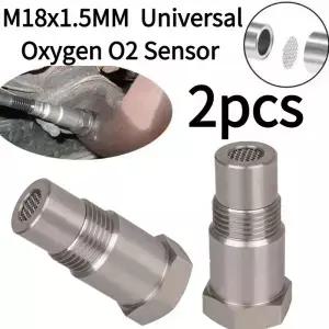 2PCS M18x1.5 범용 산소 O2 센서 스페이서 어댑터 엔진 경고등 CEL 자동차 내구성 개조 액세서리