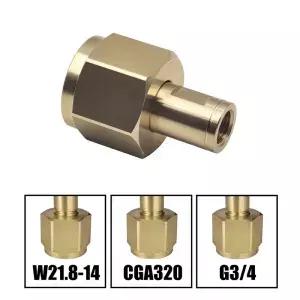 W21.8 G3/4 C20 CO2 탱크 실린더 용 구리 너트 와셔 세트 소다 워터 제조기 외부 호스 어댑터 M10 나사