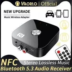 NFC Bluetooth 5.3 오디오 수신기 3.5mm AUX R/L RCA 스테레오 HIFI 음악 무선 어댑터 (마이크 ) USB U