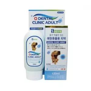 강아지 먹는치약 덴탈크리닉 어덜트 사과향 120ml 덴탈케어 잇몸케어 구강 유산균치약
