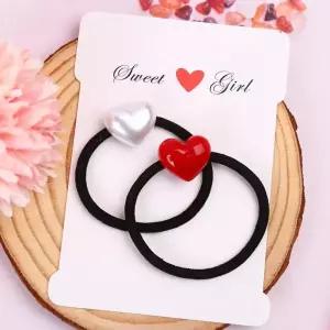 쁘띠하트 곱창밴드 헤어슈슈 똥머리밴드 머리끈 여성머리끈 헤어밴드