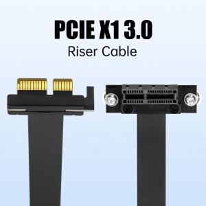 PCIE 3.0 X1 라이저 케이블 90도 ° WiFi 어댑터 이더넷 카드 슬롯용 직각 Express 연장 코드