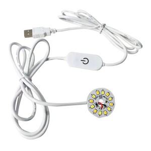 1.5m 라인 길이 DC 5V USB LED 조명 3 색 10W 책상 램프 터치 스위치 디밍 가능 침실 독서 야간