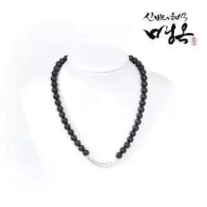 건강목걸이 흑녹옥 목걸이 천연 국내제작 물고기 원석목걸이 12mm