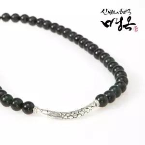 국내제작 목걸이 물고기 흑녹옥 천연 건강목걸이 원석목걸이 10mm