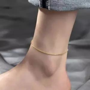 뱀줄 발찌 발목 심플 얇은 데일리 여름발찌 팔찌 레이어드 슬림 체인