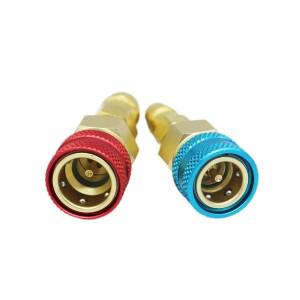 2PCS R1234YF/R12 ~ R134A 에어컨 퀵 커넥터 어댑터 자동차 피팅 도구