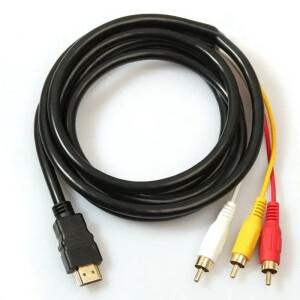 1.5M 5FT HDMI 호환 AV 남성 케이블3 RCA 변환 TV 셋톱박스 DV 오디오 비디오 디지털 와이어 컨버터 어댑터