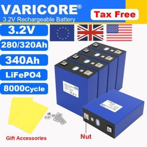 등급 A 3.2V 360AH 340Ah 배터리 LiFePO4 리튬 인산철 12V 24V 4S 전동 스쿠터 RV 태양광 에너지 저장 시스