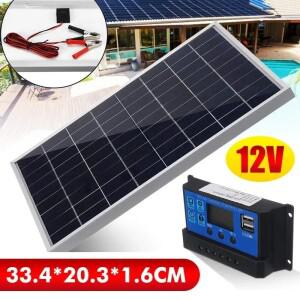 15W/H PWM 태양광 패널 키트 완전한 12V 다결정 전력 휴대용 야외 충전식 전지 발전기 가정용