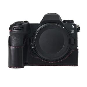 Nikon Z7 Mark II Z6 Z5용 가죽 보호 카메라 하프 케이스 가방 그립