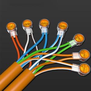 10/50pcs K1 K2 K3 커넥터 압착 연결 단자 방수 배선 Rj45 이더넷 케이블 전화선