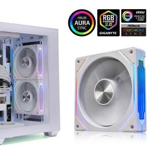 PRISM 4 RS 컴퓨터 케이스 팬 12cm ARGB 핀 저소음 냉각 12V 대형 풍량 800-1600RPM