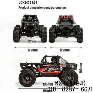 UDIRC UCX2405 1/24 스케일 4WD 브러시리스 락 크롤러 RTR LED 라이트 포함 미니 오프로드 자동차 (성인 및