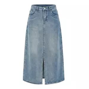 LESHOP 데님 포켓 H라인 데일리 트임 롱 스커트 DO1WH001A 1397773
