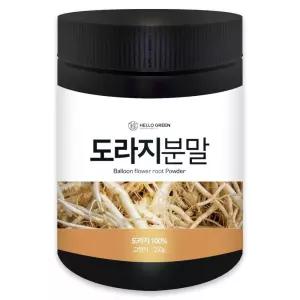 국내산 헬로우그린 3년근 분말 통 도라지 가루 200g 사포닌 고형차 전통차 분말 건강 재료 도라지차