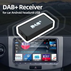 USB 어댑터가있는 안드로이드 자동차 라디오 용 DAB + 안테나 GPS 스테레오 수신기 플레이어 스캔 지원 채
