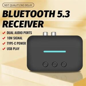 Bluetooth 5.3 Audio Receiver 3.5mm AUX RCA USB U-Disk Stereo Music Wireless Adapter For PC TV Car K