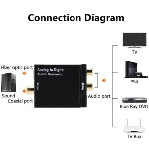 LccKaa 아날로그-디지털 오디오 변환기 증폭기 디코더 광 동축 RCA Toslink 어댑터 TV Xbox 용 SPDIF
