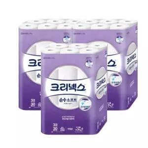 신세계 규격 크리넥스 순수소프트 3겹 30m30롤[3팩]