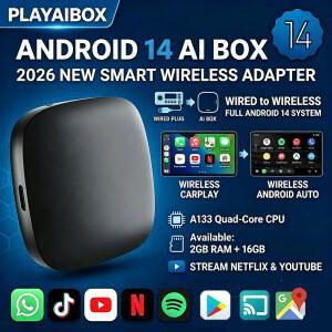 카플레이 네비게이션 carplay 2026 안드로이드14 CarPlay Ai 박스 유선에서 무선으로 변환하는 안드로이드 오토 3in1 USB 어댑터 유튜브 넷플릭스 토요타 호환 호환 마쓰다 현대 호환 호환 하발 폭스바겐용