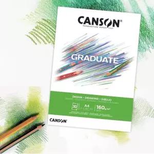 캔손 graduate 드로잉패드 160g A4 색연필 콘테 파스텔 펜화 작업