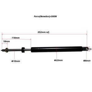 ONPO H10-22-100EPL-352-M8-500N 가스 용수철 공압 댐퍼 바 OD:22mm 스트로크 100mm 중심 거리: 또는 자동