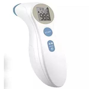 BESTMED 및 1초 판독 적외선 온도계 이마 DET-306 3색 표시등 무터치 발열 알람