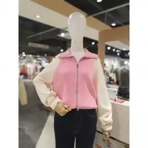 일부수량 (플라스틱아일랜드)배색 집업 가디건 PP4KG061 2796625