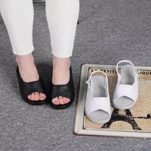통굽 여성 봄여름 키높이 오픈토 스트랩 데일리 간호사신발 129991