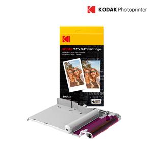 [당일발송] 코닥 카메라 포토프린터 2인치 카트리지 인화지 30매 C210R P210R MS200 M200 전용미니샷2 미니